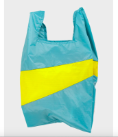 Shopping Bag M hellbau/neon