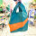 Shopping Bag M gr&uuml;n/orange