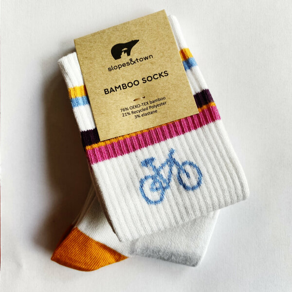 Bikes Crew bamboo Socks Light Blue 36-41