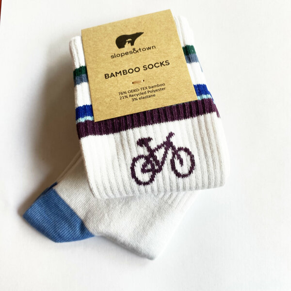Bikes crew bamboo socks Green 42-46