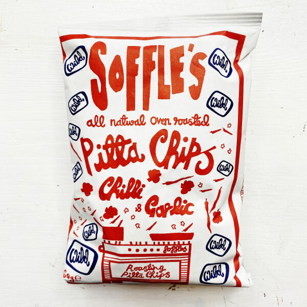 Soffels Pita Chips Chili&amp;Garlic Wild Hot