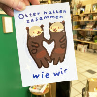 Otter halten zusammen