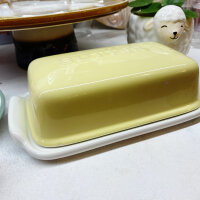 Keramik Butterdose hellgelb