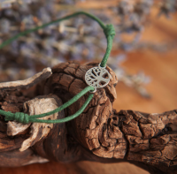 Armband,gr&uuml;n/  silber
