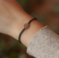 Armband,gr&uuml;n/  silber